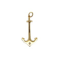.01 Diamond Anchor Charm in 14k Yellow Gold