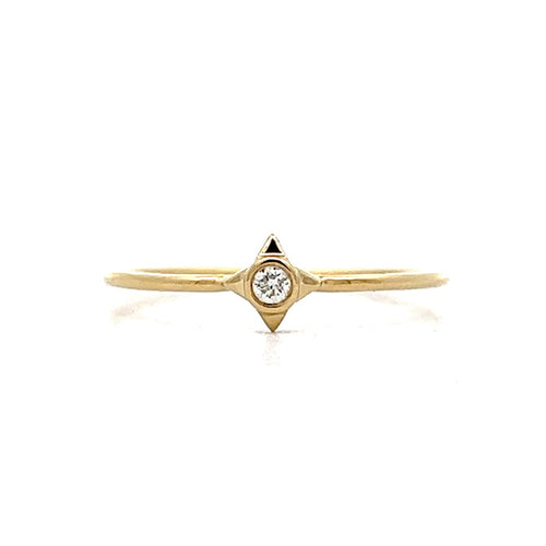 .03 Petite Diamond Band in 14k Yellow Gold