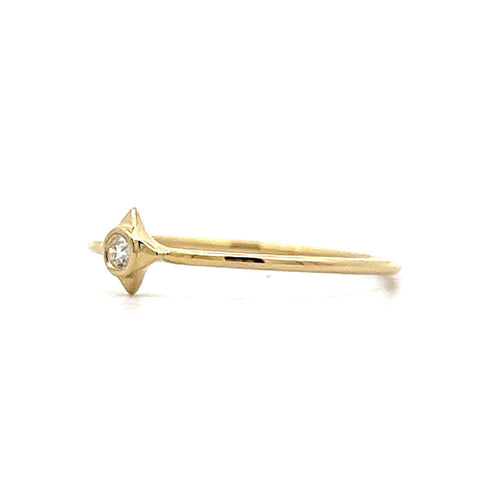 .03 Petite Diamond Band in 14k Yellow Gold