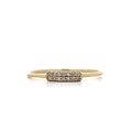 .06 Diamond Stackable Pave Ring in Yellow Gold