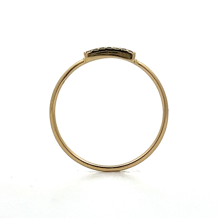 .06 Diamond Stackable Pave Ring in Yellow Gold