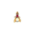 .09 Ruby & Opal Insect Charm in 14k Yellow Gold