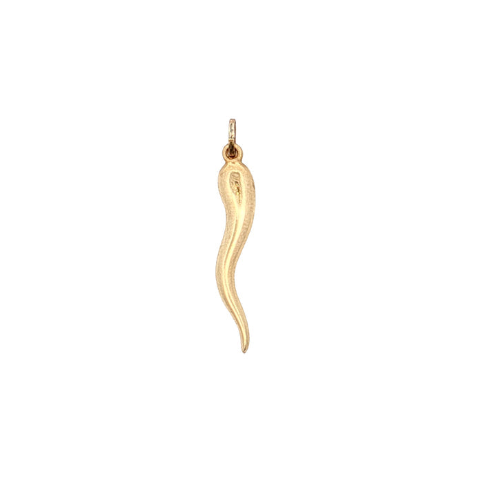 1 Inch Cornicello Pendant 14k Yellow Gold
