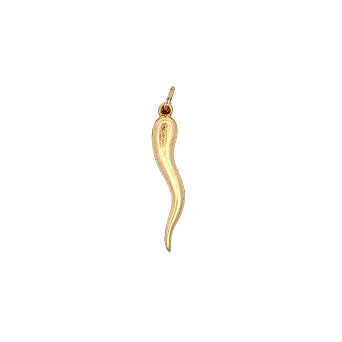 1 Inch Cornicello Pendant 14k Yellow Gold