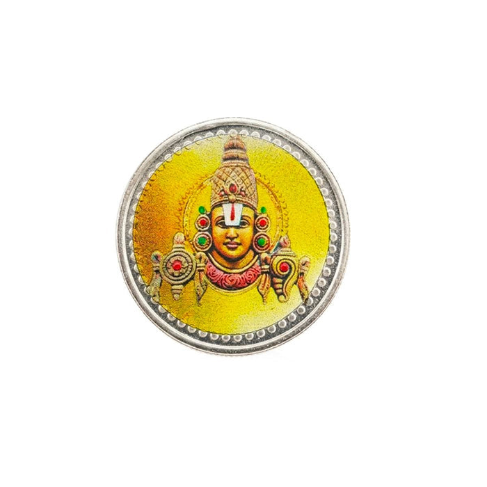 10 Gram 999 Pure Silver Coin — Tirupati Balaji Color Print