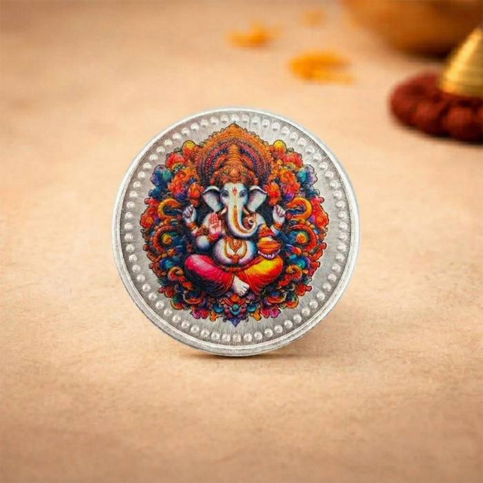 10g 999 Silver Lord Ganesha Coin | BIS Hallmarked