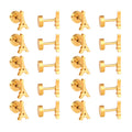 12 pairs Gold Color Cutout Screwback Earrings without Diamonds asonjewelry