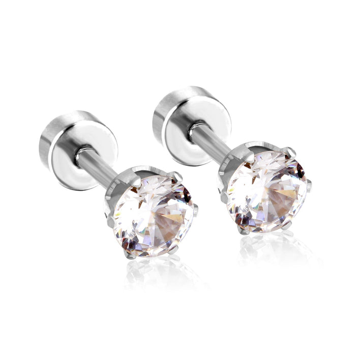 Steel/White / 3mm / 12/pair