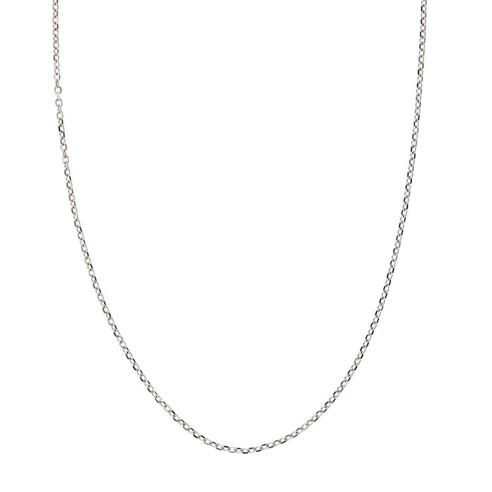 14K White Gold Cable Chain Necklace
