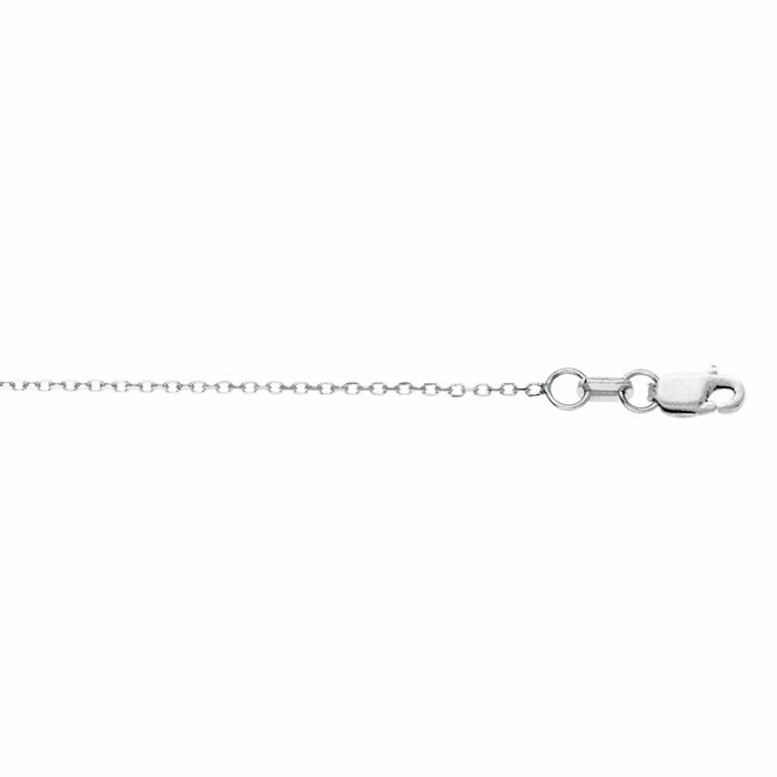 14K White Gold Cable Link Chain