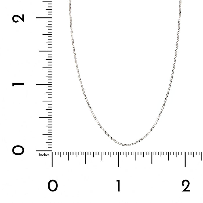 14K White Gold Cable Chain Necklace