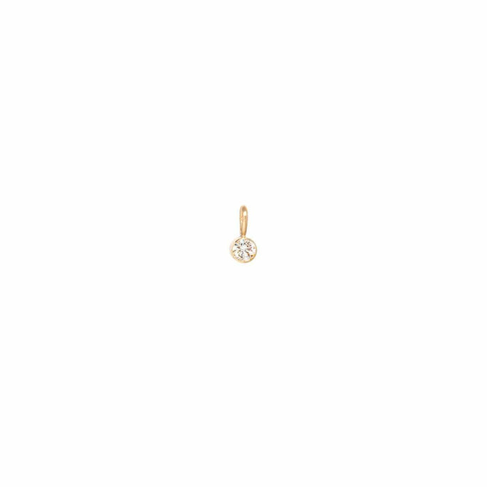 14K Yellow Gold Diamond Charm