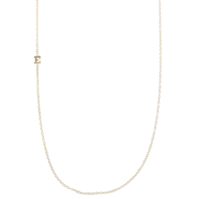 14K Yellow Gold Initial Necklace