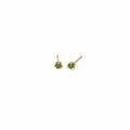 14K Yellow Gold Peridot Stud Earrings