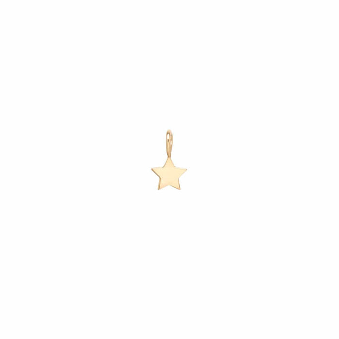 14K Yellow Gold Star Charm