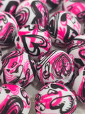 15mm Silicon black heart