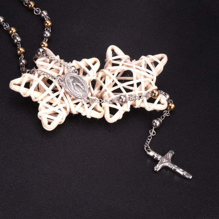 2-Golden Jesus Chain-6MM asonjewelry