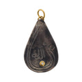 24K Yellow Gold and Sterling Silver Diamond Pendant