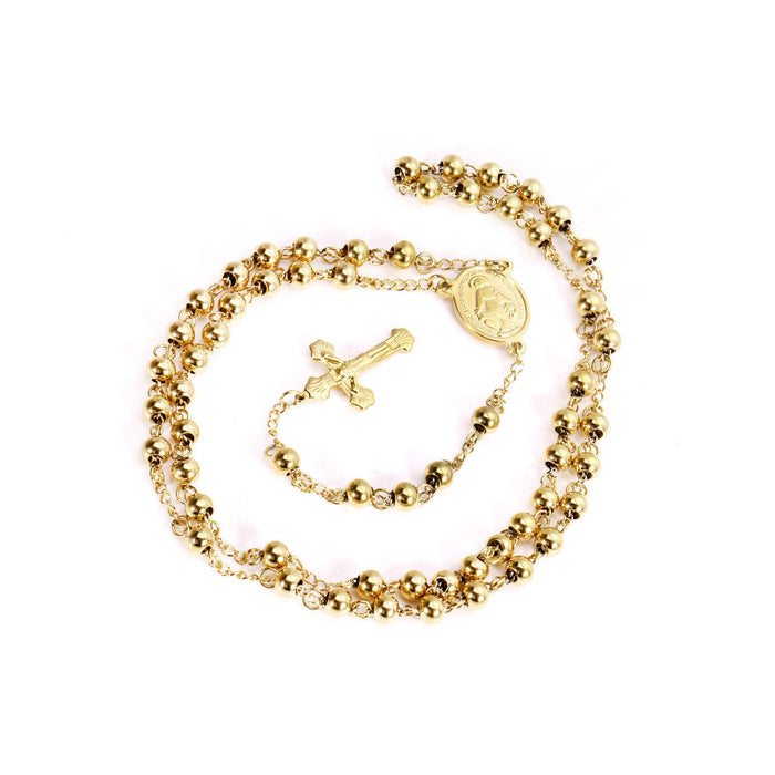 3-Golden Jesus Chain-6MM asonjewelry