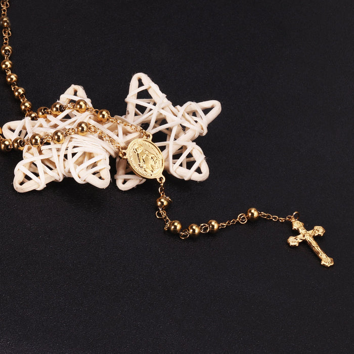 3-Golden Jesus Chain-6MM asonjewelry