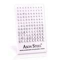 3mm-8mm Snapback Steel/Gold/Rose Gold/Black Star Cut/Frosted Stud Earrings asonjewelry