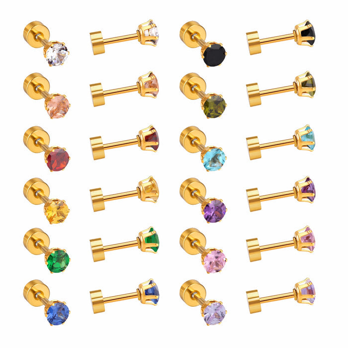 3mm/6mm Steel/Gold Round Mixed Drill Plugs asonjewelry