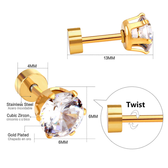 3mm/6mm Steel/Gold Round Mixed Drill Plugs asonjewelry