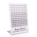4-6-8mm Snapback Steel/Golden Half White Pearl Stud Earrings asonjewelry