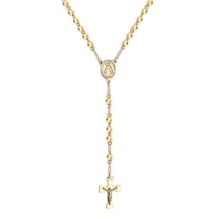 4-Golden Jesus Chain-6MM asonjewelry