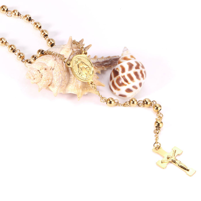 4-Golden Jesus Chain-6MM asonjewelry