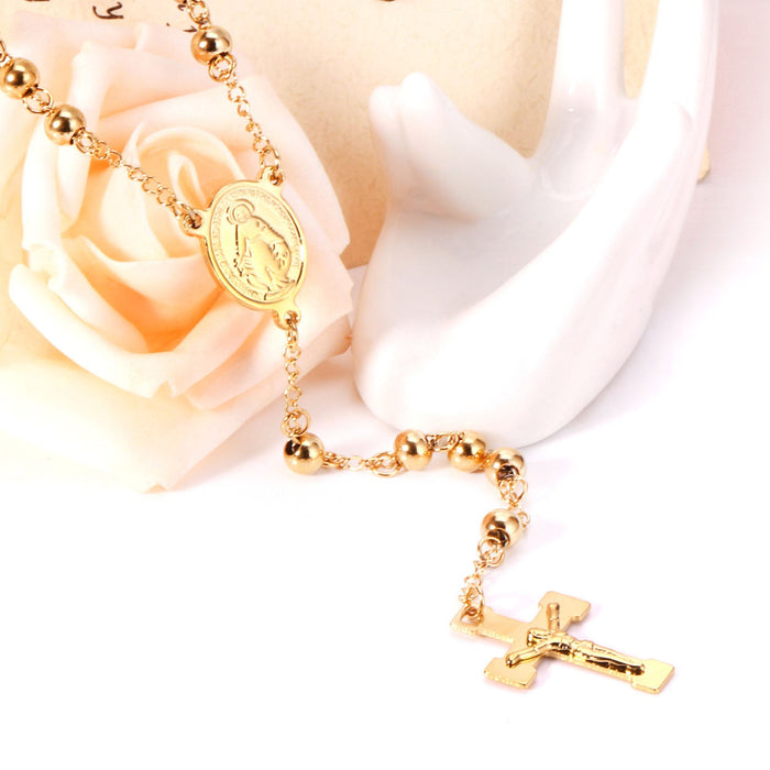 4-Golden Jesus Chain-6MM asonjewelry