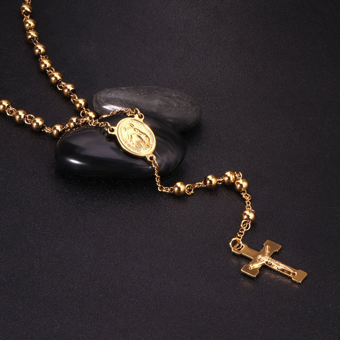 4-Golden Jesus Chain-6MM asonjewelry