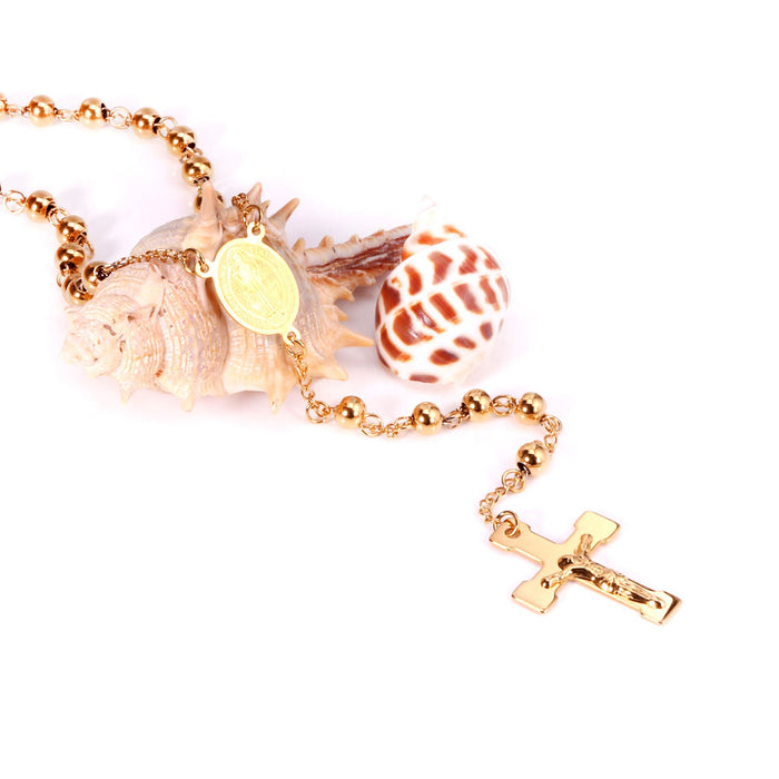 5-Golden Jesus Chain-6MM asonjewelry