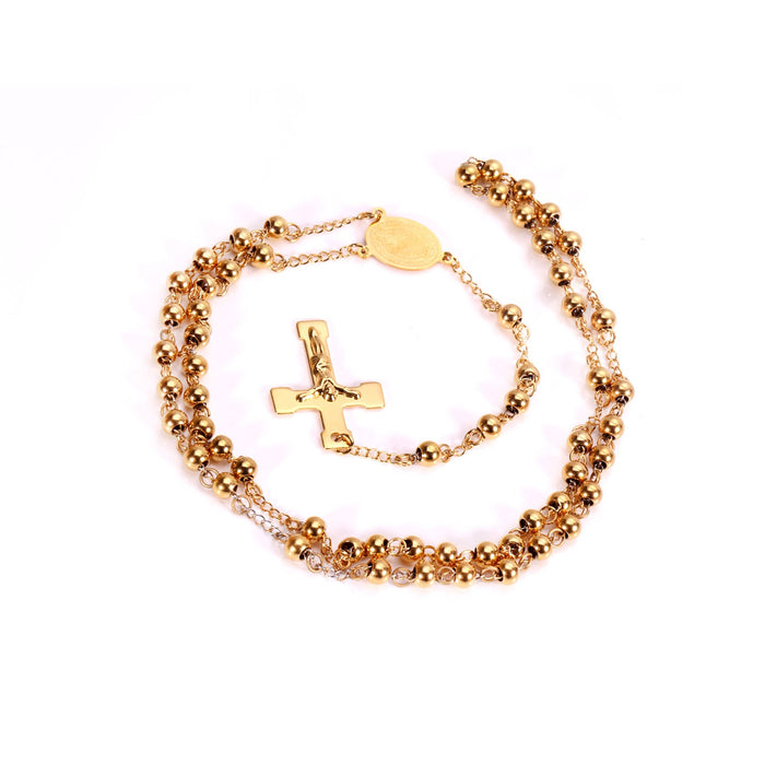 5-Golden Jesus Chain-6MM asonjewelry