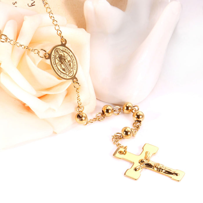 5-Golden Jesus Chain-6MM asonjewelry