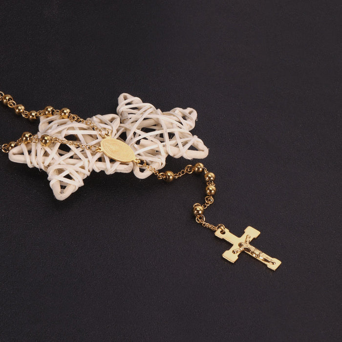 5-Golden Jesus Chain-6MM asonjewelry