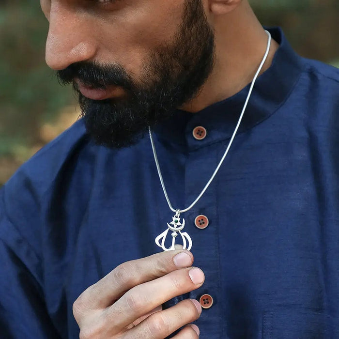 92.5 Men's silver pendant