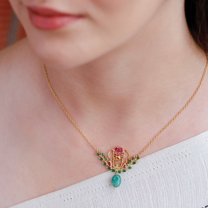 925 Pure Silver Elephant leaf necklace