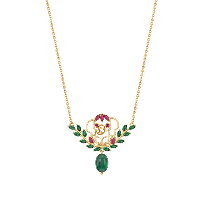 925 Pure Silver Elephant leaf necklace