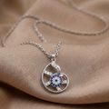 925 Pure Silver Shell Evil Eye Necklace