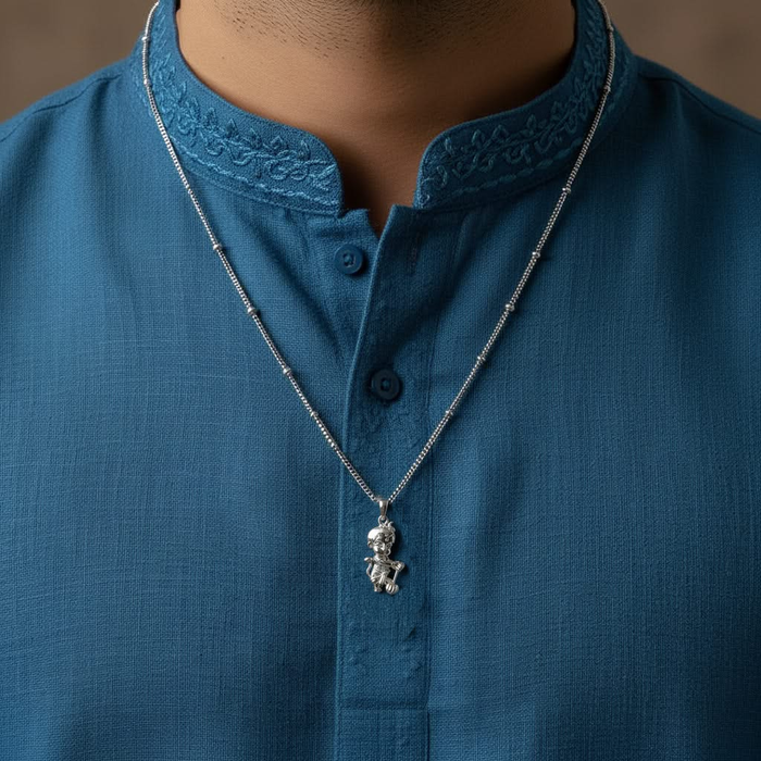 92.5 silver bal hanuman pendant