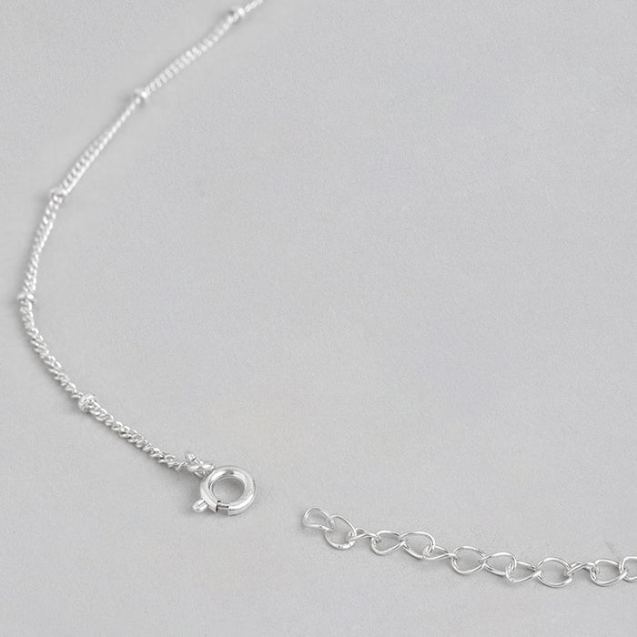 92.5 Silver Blue Spiral Necklace