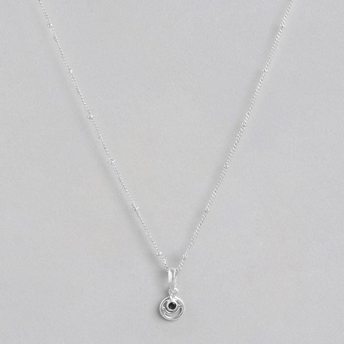 92.5 Silver Blue Spiral Necklace
