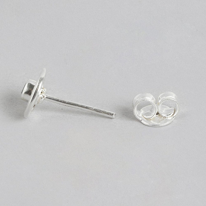 92.5 Silver Blue Spiral Stud Earrings