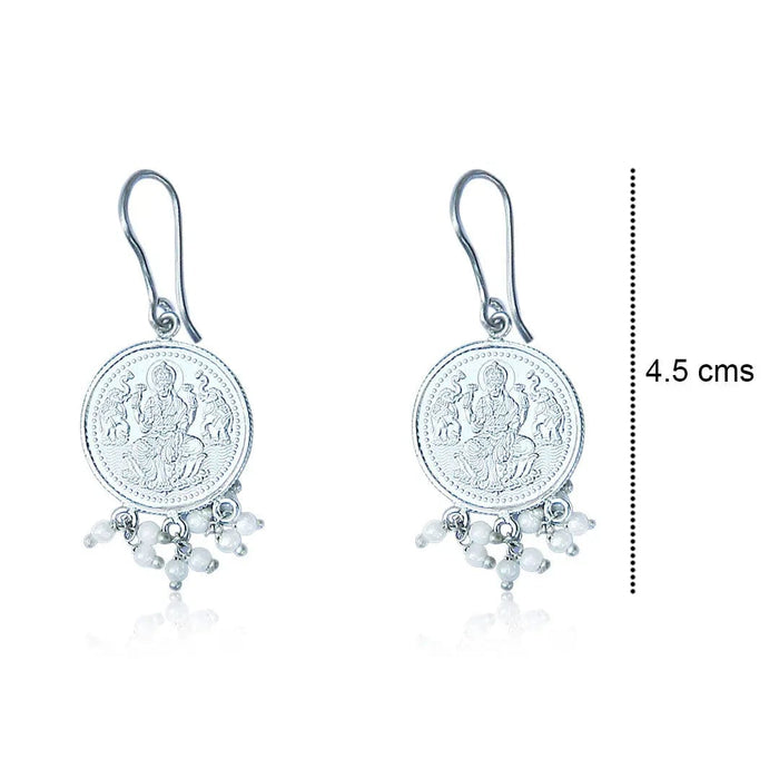 92.5 Silver coin Lakshmi Earring