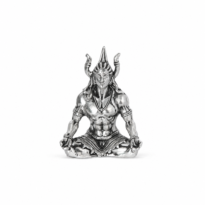 925 Silver Divine Meditating Lord Shiva keepsake