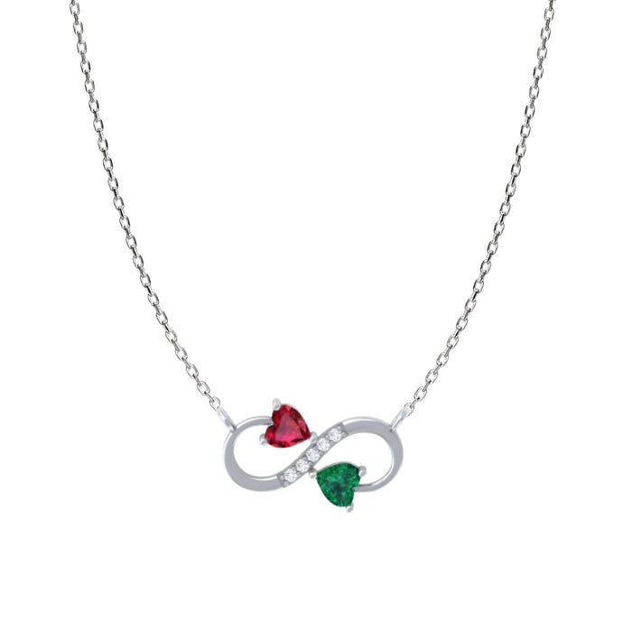 92.5 Silver Infinity Heart Necklace