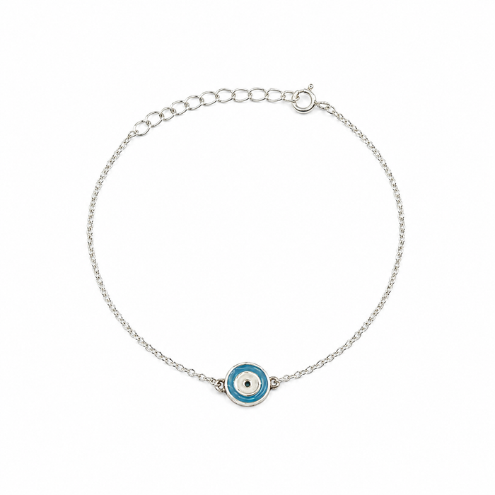 925 Silver Kids Evil Eye Enamel Bracelet