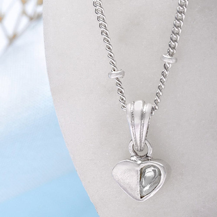 92.5 Silver Kundan heart Necklace