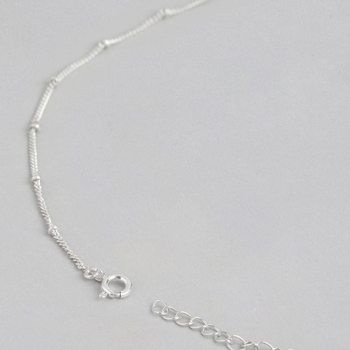 92.5 Silver Kundan heart Necklace